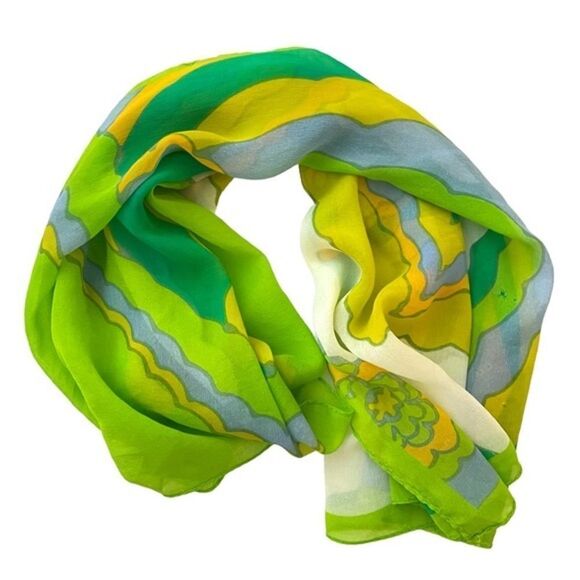 Vintage 70’s Funky Psychedelic Print Scarf - Picture 6 of 8